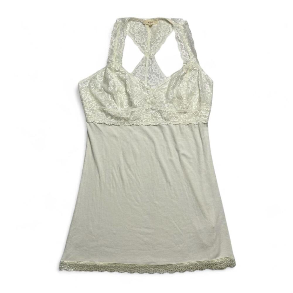 Easel Cream Lace Baby Doll Coquette tank top size M FairyCore  not Abercrombie